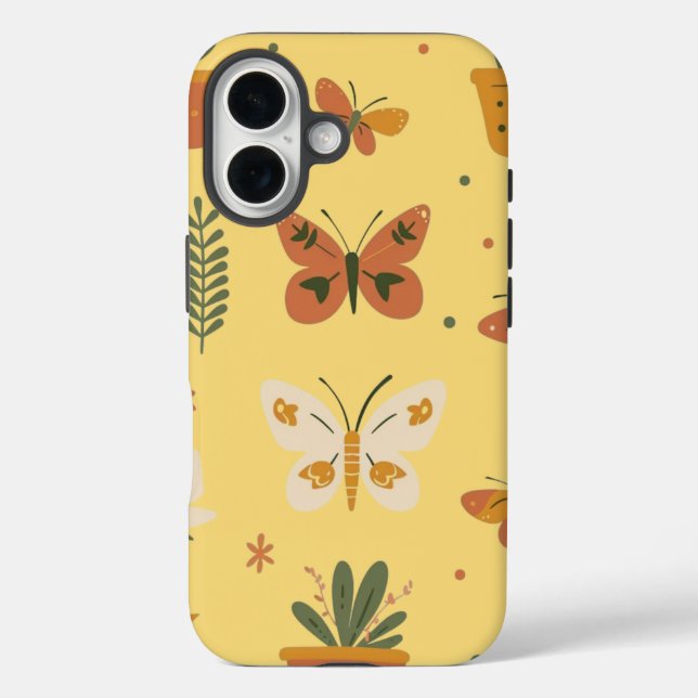 Niedliche Schmetterlinge und Topf Case-Mate iPhone Hülle (Rückseite)