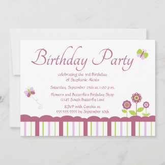 Niedliche Schmetterlingsfrau zum Geburtstag Einladung