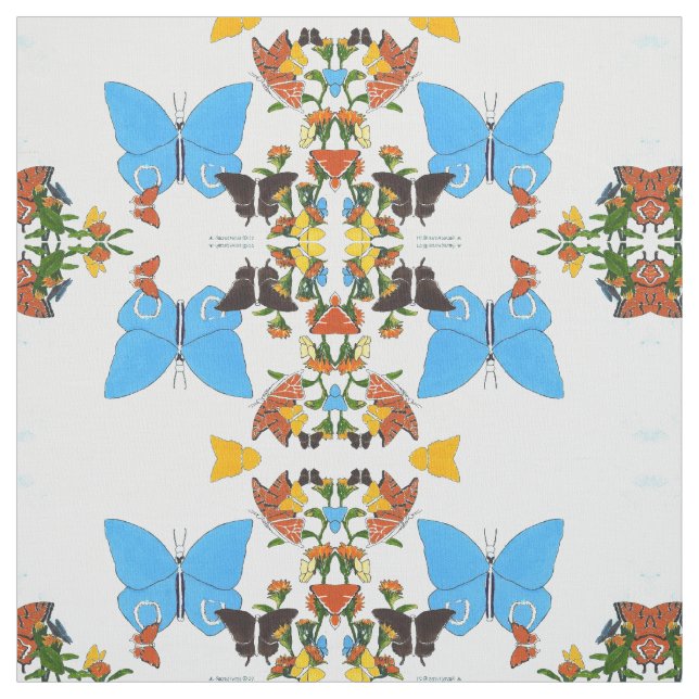 Niedliche Schmetterlingshypothese Stoff (Muster)