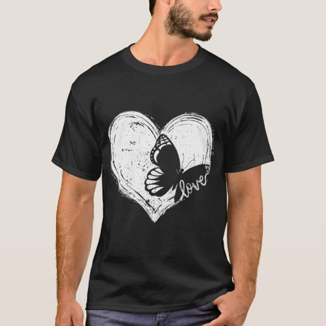 Niedliche Schmetterlingsmonarchen lieben Entomolog T-Shirt (Vorderseite)