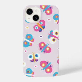Niedliche Schmetterlingsmuster iPhone 14 Hülle