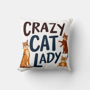 Niedliche, schmutzige Katzen für Katzen Liebende W Kissen