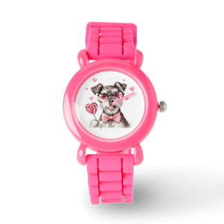 Niedliche Schnauzer-Kinderuhr Armbanduhr