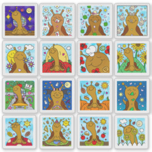 Niedliche Schnecke 2025 Tiny Art Series Aufkleber