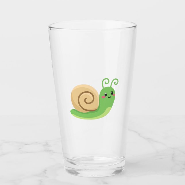 Niedliche Schnecke(6) Glas (Vorderseite)