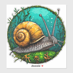 Niedliche Schnecke Aufkleber
