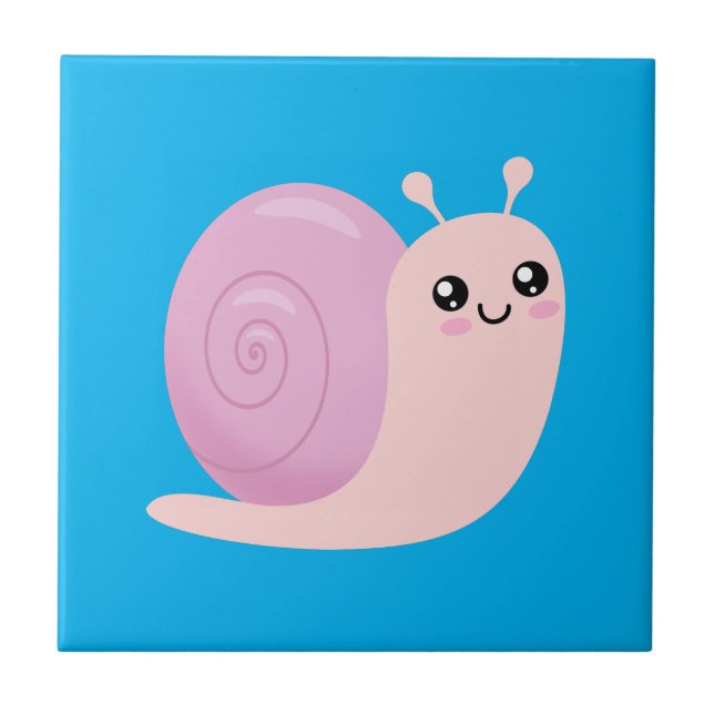 Niedliche Schnecke Fliese (Vorderseite)