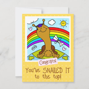 Niedliche Schnecke hat sie an den oberen Abschluss Postkarte