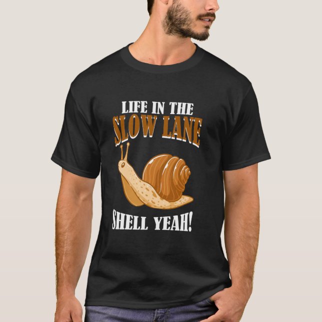 Niedliche Schnecke Muschel Cartoon Natur Liebhaber T-Shirt (Vorderseite)