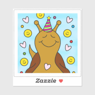 Niedliche Schnecke Sweet Little Birthday Vinyl Aufkleber
