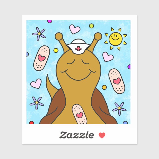 Niedliche Schnecke wird bald gut Vinyl Aufkleber (Blatt)