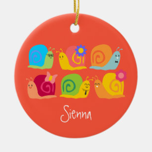 niedliche Schnecken Keramik Ornament