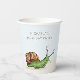 Niedliche Schnecken Kinder Personalisiert Geburtst Pappbecher