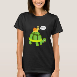 Niedliche Schneckenfahrt auf Schildkrötengelenk Ra T-Shirt
