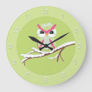 Niedliche Schneebaumwand Große Wanduhr