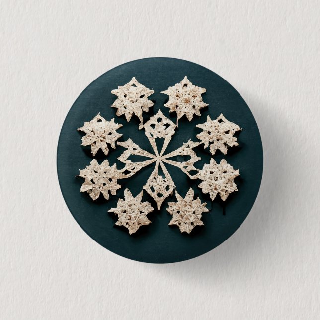 Niedliche Schneeflocke. Button (Vorderseite)