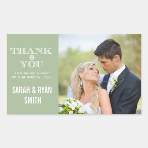 Niedliche Schneeflocke Minze Danke Foto Stickers