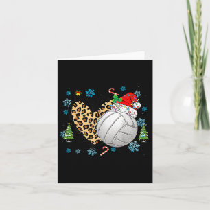 Niedliche Schneeflocke Weihnachts Volleyball Herzs Karte