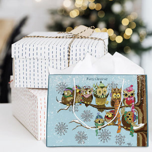 Niedliche Schneeflocken Große Geschenktüte