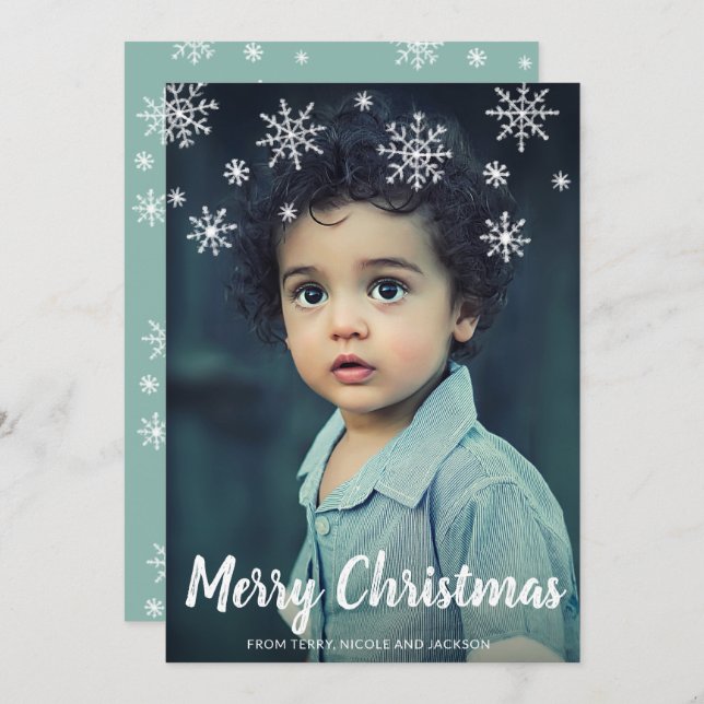 Niedliche Schneeflocken Moderne Weihnachten (Vorne/Hinten)