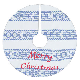 Niedliche Schneeflocken Muster Thunder_Cove Polyester Weihnachtsbaumdecke