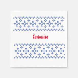 Niedliche Schneeflocken Muster Thunder_Cove Serviette