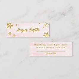 Niedliche Schneeflocken Winterdusche Windeln Winde Mini Visitenkarte