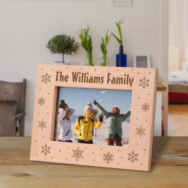 Niedliche Schneeflocken Winterwonderland Individue Geätzte Rahmen (Von Creator hochgeladen)