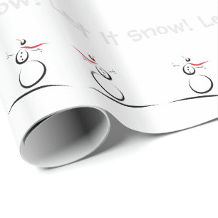 NIEDLICHE SCHNEEFRAU 'Let it Snow' Geschenkpapier
