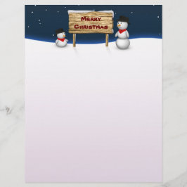 Niedliche Schneemänner wünschen frohe Weihnachten