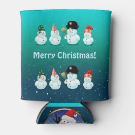 Niedliche Schneemannsfamilie Dosenkühler