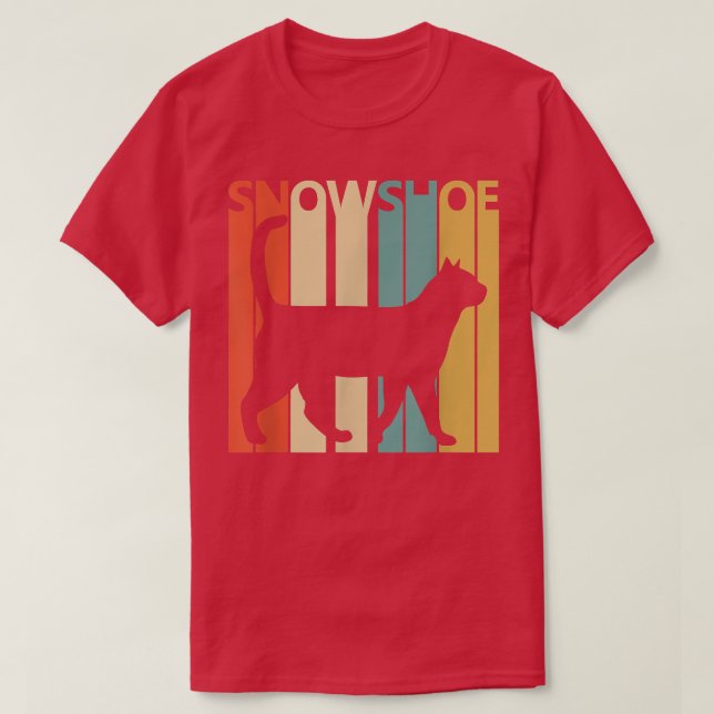Niedliche Schneeschuhkatze T-Shirt (Design vorne)