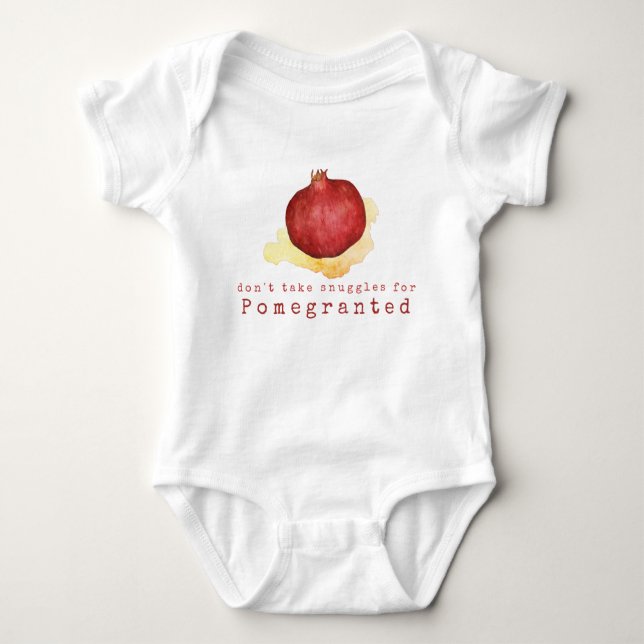 Niedliche Schnürsenkel Pomegranat Frucht Pub Baby  Baby Strampler (Vorderseite)