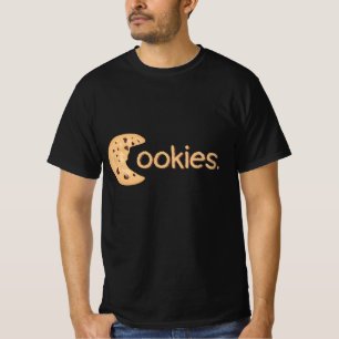 Niedliche Schokolade Chip Cookie "Cookies" Text T-Shirt