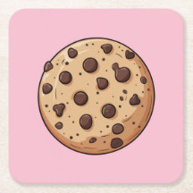Niedliche Schokolade Chip Cookie Untersetzer Set