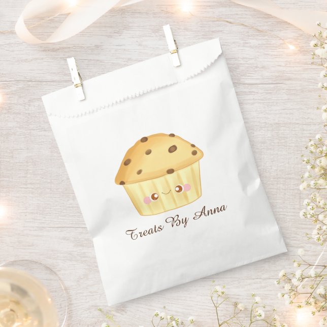 Niedliche Schokolade Chip Muffin Geschenktütchen (Ausgeschnitten)