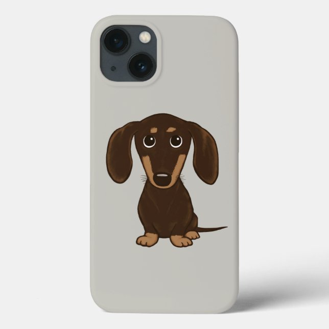 Niedliche Schokolade-Dackel | Cartoon Dackel Hund Case-Mate iPhone Hülle (Rückseite)