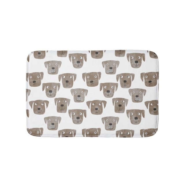 Niedliche Schokolade Labrador Retriever Dog Waterc Badematte (Vorderseite)