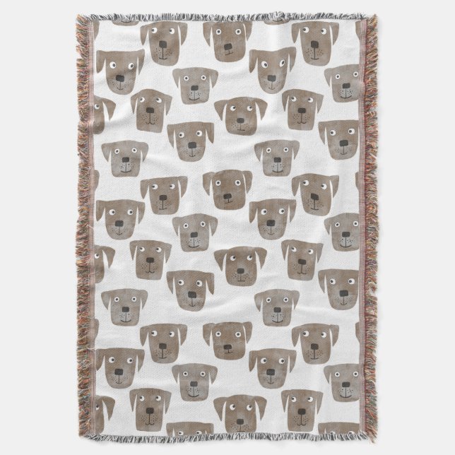 Niedliche Schokolade Labrador Retriever Dog Waterc Decke (Vorderseite Vertikal)