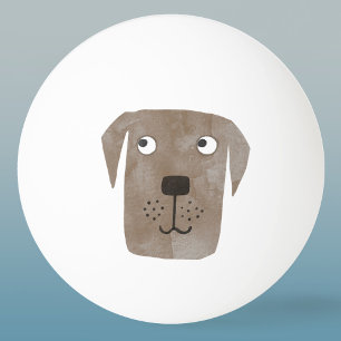 Niedliche Schokolade Labrador Retriever Dog Waterc Tischtennisball