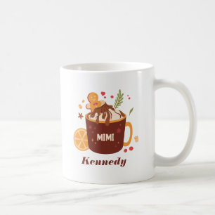 Niedliche Schokolade mit Lebkuchen Kaffeetasse