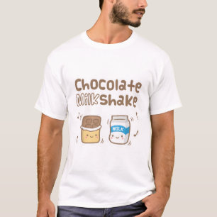 Niedliche Schokolade und Milchschüttelpuppe T-Shirt