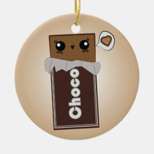 Niedliche Schokoladen-Bar-Verzierung Keramik Ornament