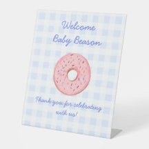Niedliche schöne Gingham Donut Baby Sprinkle Dekor