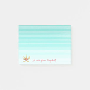 Niedliche schöne Girly , Einhorn-Gesicht Post-it Klebezettel