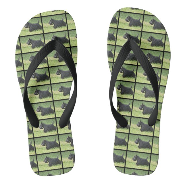 Niedliche schottische Terrier Flip Flops (Fußbett)