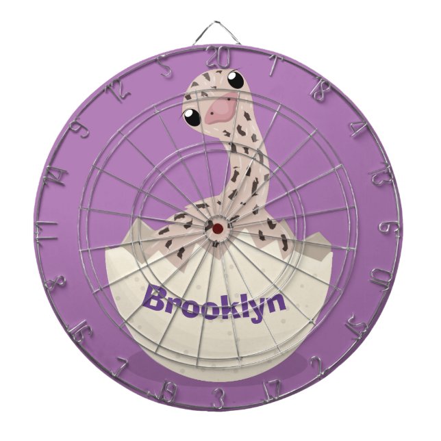 Niedliche Schraffur für Vogel-Strauß-Cartoon Dartscheibe (vorne)