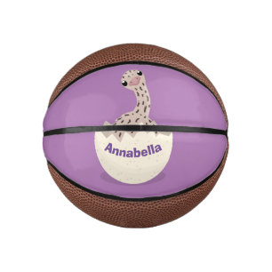 Niedliche Schraffur für Vogel-Strauß-Cartoon Mini Basketball