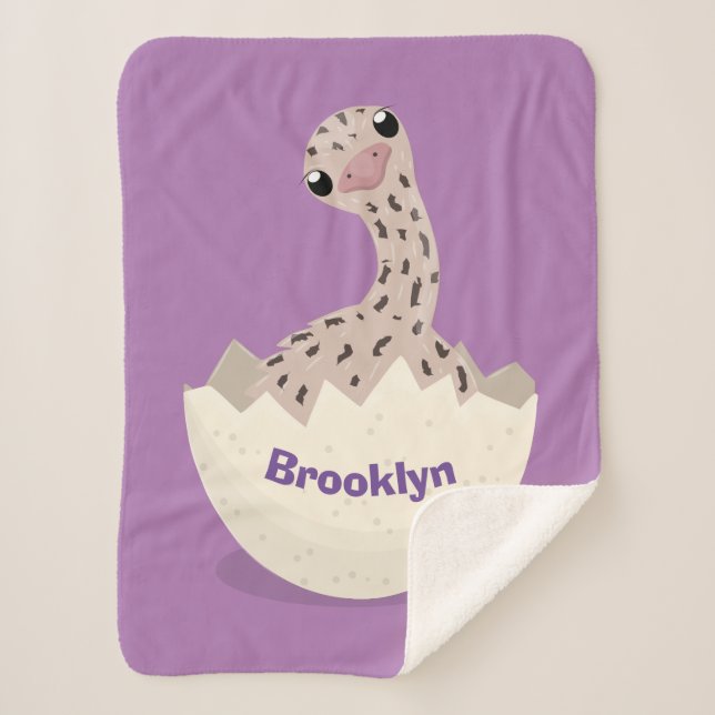 Niedliche Schraffur für Vogel-Strauß-Cartoon Sherpadecke (Vorderseite)