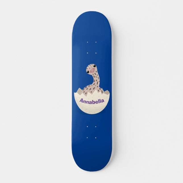 Niedliche Schraffur für Vogel-Strauß-Cartoon Skateboard (Vorne)